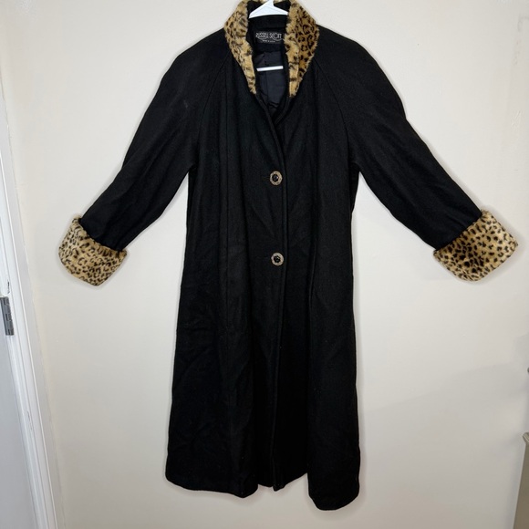 Russell Athletic Jackets & Blazers - Russell Scott Vintage ILGWU Union Full Length Trench Leopard Detail